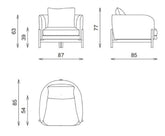 Portofino Round Archair Boucle - The Mob Collective- The Mob Collective